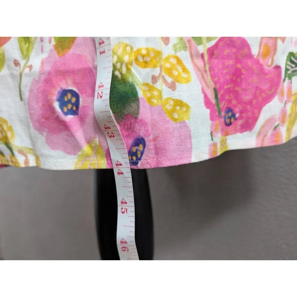 Charlie Paige x Suzanne Allard Cover Up Linen Blend Pink Floral Boho One Size‎